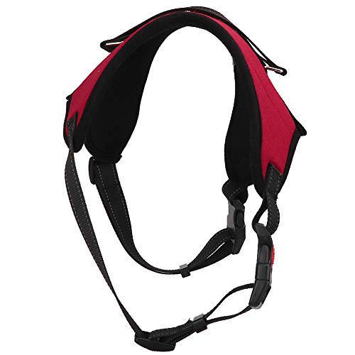 Rotes Hundegier, Atmungsaktives Sicherheitsgurt Accessoire Haustier Stoff Brust Gurte Hundeweste Flucht Proof Hundekabelbaum Haustierweste für Kleine Mittelgroße Große Hunde (XL) von ZAICOLER