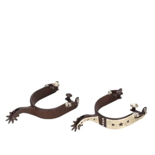 ZAICOLER Sporen für Cowboy-Stiefel, Stoßstangen-Sporen, Englische Sporen, Reining-Pferd, Cowboy-Show-Sporen, Exquisites Muster, Pferdestiefel-Sporen, Dekoration mit Ausrüstung für ZAICOLER Sporen für Cowboy-Stiefel, Stoßstangen-Sporen, Englische Sporen, Reining-Pferd, Cowboy-Show-Sporen, Exquisites Muster, Pferdestiefel-Sporen, Dekoration mit Ausrüstung für von ZAICOLER