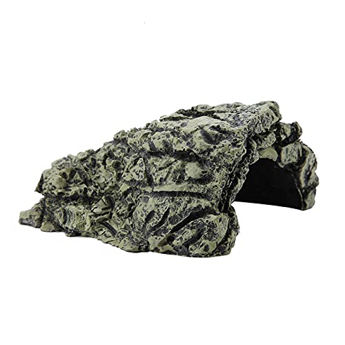 ZAICOLER Tortoise Hell, Terrarium und Aquarium Decor Tortoise Fendout Großer Reptilien -Versteck aus Felsbläschen für Reptilien und Amphibien (DB-025C große Schildkrötenhöhle) von ZAICOLER