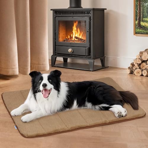 ZAKAPAWS Hundekäfigunterlage für große Hunde - Orthopädisches Hundebett mit Memory-Schaum, waschbar, weich, warm, Haustiermatte mit rutschfester Unterseite, Khaki ZAKAPAWS Hundekäfigunterlage für große Hunde - Orthopädisches Hundebett mit Memory-Schaum, waschbar, weich, warm, Haustiermatte mit rutschfester Unterseite, Khaki von ZAKAPAWS