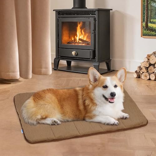 ZAKAPAWS Hundekäfigunterlage für mittelgroße Hunde - Orthopädisches Hundebett mit Memory-Schaum, waschbar, weich, warm, Haustiermatte mit rutschfester Unterseite, Khaki ZAKAPAWS Hundekäfigunterlage für mittelgroße Hunde - Orthopädisches Hundebett mit Memory-Schaum, waschbar, weich, warm, Haustiermatte mit rutschfester Unterseite, Khaki von ZAKAPAWS