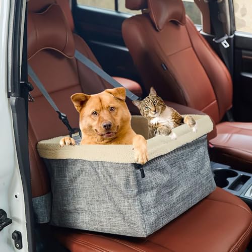 Hunde-Autositz für 2015 Hyundai H-1 II Wagon (Facelift 2015) Minivan, wasserdichter Sitzerhöhung für Welpen, 2-in-1-Autoabdeckung, faltbar, sicher für Reisen. von ZAKOVI