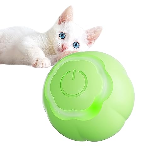 ZALBYUY Intelligenter interaktiver Katzenspielball mit LED-Lichtern, Katzenspielzeug, automatischer beweglicher Rollball für Indoor-Katzen, Katzenbegleiter-Spielzeug, USB-Aufladung ZALBYUY Intelligenter interaktiver Katzenspielball mit LED-Lichtern, Katzenspielzeug, automatischer beweglicher Rollball für Indoor-Katzen, Katzenbegleiter-Spielzeug, USB-Aufladung von ZALBYUY