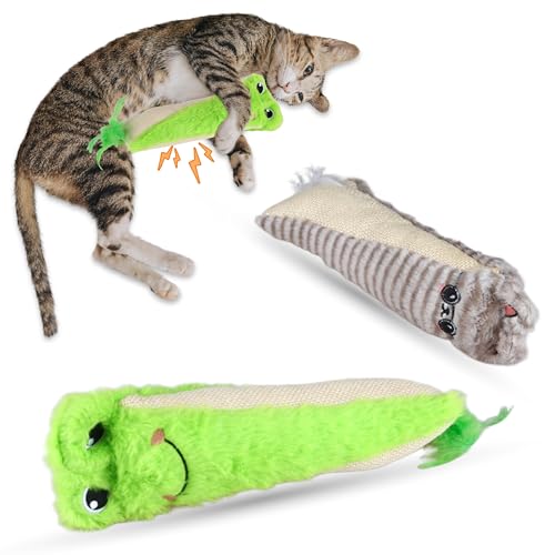 ZALBYUY Katzenspielzeug für Indoor-Katzen, Katzenminze-Spielzeug, natürliches Sisal, interaktives Katzenkauspielzeug für alle Rassen, 2 Stück Katzenkratzspielzeug mit Knisterpapier im Inneren für ZALBYUY Katzenspielzeug für Indoor-Katzen, Katzenminze-Spielzeug, natürliches Sisal, interaktives Katzenkauspielzeug für alle Rassen, 2 Stück Katzenkratzspielzeug mit Knisterpapier im Inneren für von ZALBYUY