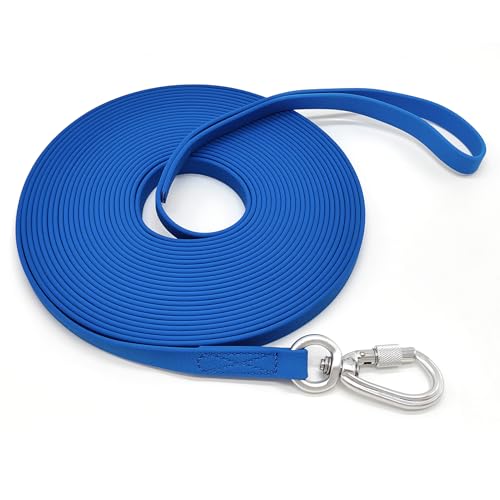 ZALER Lange Hundeleine, wasserdicht, Trainingsleine, 15,2 m, 9,1 m, 6,1 m, 4,6 m, 3 m, 1,8 m, geruchsdicht, lange Leine mit Luftfahrt-Aluminium-Karabinerhaken für kleine, mittelgroße und große Hunde von ZALER