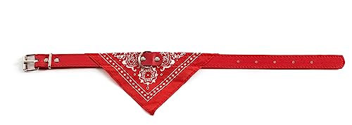 Bandana-Halskette, Kunstleder, 38 x 1,5 cm, Rot von ZAMIBO