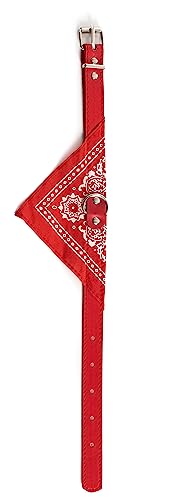 Bandana-Halskette, Kunstleder, 42 x 2 cm, Rot von ZAMIBO