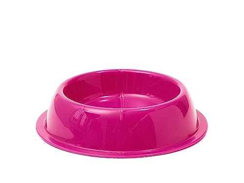 ZAMIBO Futternapf, rund, Kunststoff, 16 x 4 cm, 0,2 l, Fuchsia von ZAMIBO