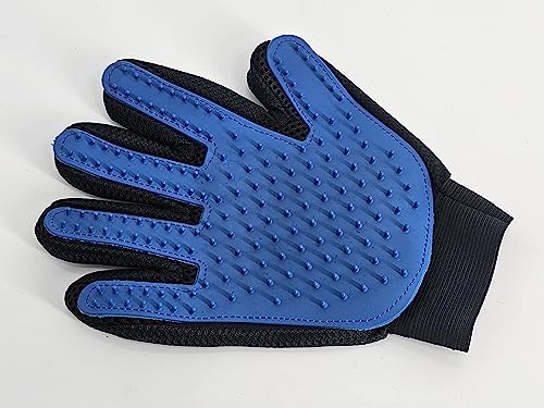 ZAMIBO Handschuh mit Fingern zum Bürsten und Pflegen, Blau, 23 x 16,5 cm von ZAMIBO