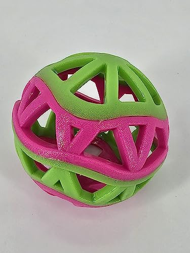 ZAMIBO Hundespielzeug Ball TPR, 10 cm, Grün, Fuchsia von ZAMIBO