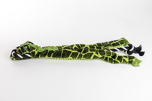 ZAMIBO Hundespielzeug Boa aus Plüsch mit Seil, 58 x 15 cm, Grün von ZAMIBO