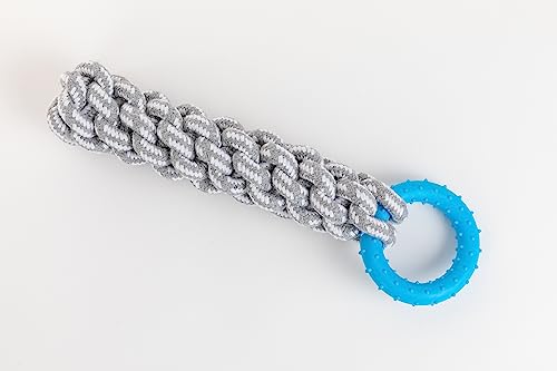 ZAMIBO Hundespielzeug Seil 29 cm mit Ring blau von ZAMIBO