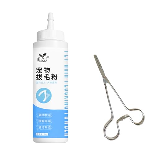 ZANGWAGRU 26G Einfach Zu Verwenden Pet Ohr Ohrhaarremoverpulver Sorgen Für Eine Praktische Lösung Zum Entfernen Von Haustierohrhaaren Mit Legierungs Pinzetten ZANGWAGRU 26G Einfach Zu Verwenden Pet Ohr Ohrhaarremoverpulver Sorgen Für Eine Praktische Lösung Zum Entfernen Von Haustierohrhaaren Mit Legierungs Pinzetten von ZANGWAGRU
