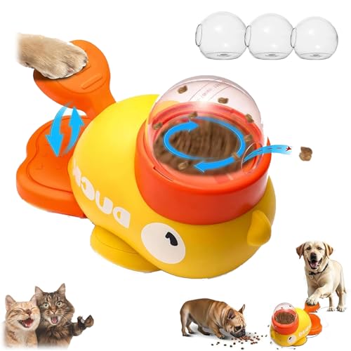 Cat Slot Machine Treat Dispenser, Duck Cat Treat Dispenser for Dogs, Pet Puzzle Feeder Toy Snack Dispenser for Small Large Dog Cat (1pc) von ZANWANXIN
