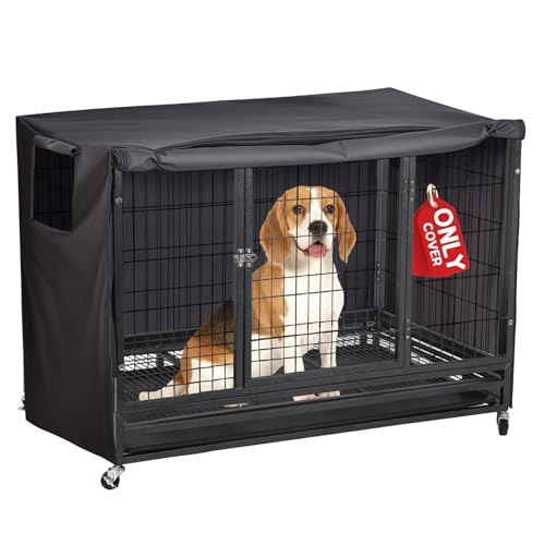 ZAOBAS Abdeckung für Hundekäfige, 91,4 cm, strapazierfähig, 600D Polyester, isoliert, für Hundekäfig, passend für die meisten Drahtkäfige (nur Abdeckung) von ZAOBAS