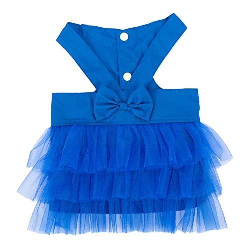 Hundekleid Prinzessinnenkleid Tutu Blume Pailletten Haustierkleid Katze Rock Chihuahua Kleidung Prinzessin Kleid Blau XL von ZAOWU