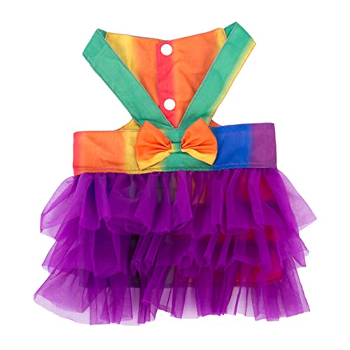 Hundekleid Prinzessinnenkleid Tutu Blume Pailletten Haustierkleid Katze Rock Chihuahua Kleidung Prinzessin Kleid Mehrfarbig L von ZAOWU