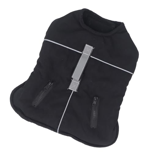 Warme Hundekleidung, wasserdichte Warme Hunde-Fleecejacke mit Reflektierenden Streifen, Hundeweste für Kaltes Wetter für Große Hunde (M) von ZASCHMOY
