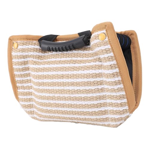 ZASCHMOY Dog Training Bite Kissen, Hundeblüftung mit Starken Griffen Tauziehen des Kriegstrainingswerkzeugs Spielzeug, Jute Pad für Welpen Junge Kleine Mittelgroße ZASCHMOY Dog Training Bite Kissen, Hundeblüftung mit Starken Griffen Tauziehen des Kriegstrainingswerkzeugs Spielzeug, Jute Pad für Welpen Junge Kleine Mittelgroße von ZASCHMOY