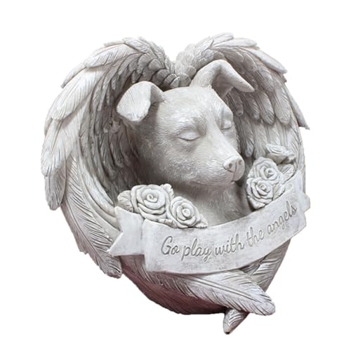 ZASCHMOY Hunde-Gedenkstein, Hundegrabmarkierungen für den Außenbereich, Hundestatue, Hundefiguren, Hundestatue Zum Gedenken an Unser Verlorenes Fellbaby für Garten- oder ZASCHMOY Hunde-Gedenkstein, Hundegrabmarkierungen für den Außenbereich, Hundestatue, Hundefiguren, Hundestatue Zum Gedenken an Unser Verlorenes Fellbaby für Garten- oder von ZASCHMOY