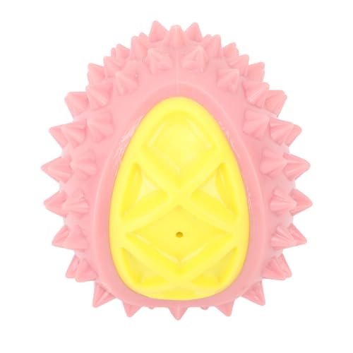 ZASCHMOY Kicherball für Hunde, Süßer Durian-förmiger Beißball für Hunde, Interaktiver TPR-Hundespielzeugball (PINK) von ZASCHMOY
