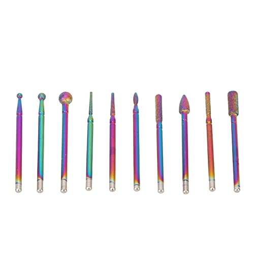 ZASCHMOY Nagel Bohrer Edelstahl Kopf mit Aufbewahrung Sbox für Nagellack-Entfernung 10 Stück Multifunktional ZASCHMOY Nagel Bohrer Edelstahl Kopf mit Aufbewahrung Sbox für Nagellack-Entfernung 10 Stück Multifunktional von ZASCHMOY