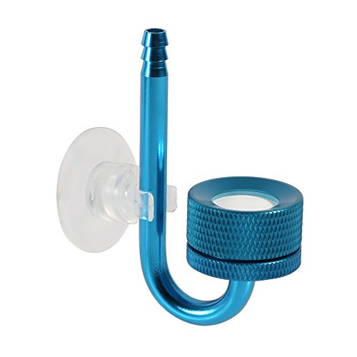 ZASCHMOY Premium-CO2-Diffusor-Aluminium-Legierungs-Aquarium-Atomiser für Fischtanks mit Präziser Kohlendioxid-Dispersion und Umweltfreundliches Silberdesign (Blue) von ZASCHMOY