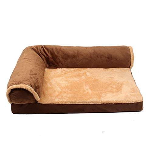 ZAW Luxuriöses, bequemes Haustierbett, Sofa, warme weiche Baumwolle, großes Hundebett, Welpenhaus, gemütlich, Katzennest, Schlafmatte, Kissen, Haustierhaus (Farbe: F, Größe: S) von ZAW