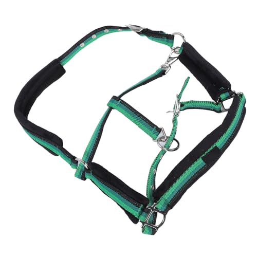 ZAWELIYO Verstellbares Pferdehalter Equineshalter Headcollar Heavy Duty Nylon Gepolstert Anti-rubbing Ergonomisches Design mit (Großgröße (24x18,5 cm / 9,4x7,3in)) von ZAWELIYO