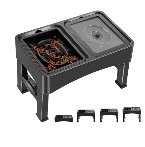 ZAXER Höhenverstellbare Hundenapf-Set mit Ständer, rutschfest und BPA-frei, inklusive Antischling-Napf und Wasserbehälter, leicht zu reinigen, ideal für alle Lebensphasen ZAXER Höhenverstellbare Hundenapf-Set mit Ständer, rutschfest und BPA-frei, inklusive Antischling-Napf und Wasserbehälter, leicht zu reinigen, ideal für alle Lebensphasen von ZAXER