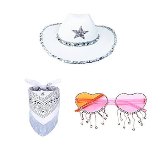 ZAYIUKI Cowboyhat Gläser Bandanaset Bachelorette Bandanabridal Party Hut Bachelorette Party Cowgirl -Brille Brautparty ZAYIUKI Cowboyhat Gläser Bandanaset Bachelorette Bandanabridal Party Hut Bachelorette Party Cowgirl -Brille Brautparty von ZAYIUKI