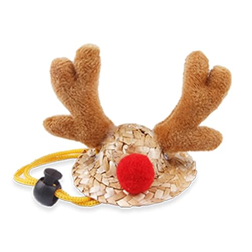 ZAYIUKI Haustier-Kopfbedeckung,lustiger Hamster-Hut,Weihnachten,Elch-Geweih,Kostüm,Geburtstag,Meerschweinchen,Kopfbedeckungen,Zubehör,verstellbare Kappe ZAYIUKI Haustier-Kopfbedeckung,lustiger Hamster-Hut,Weihnachten,Elch-Geweih,Kostüm,Geburtstag,Meerschweinchen,Kopfbedeckungen,Zubehör,verstellbare Kappe von ZAYIUKI
