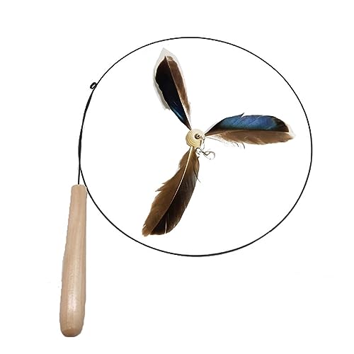 ZAYIUKI Katzen-Zauberstab-Spielzeug,Katzen-Zauberstab-Spielzeug mit Feder-Interaktion,Abnehmbarer Katzen-Zauberstab-Spielzeug,Indoor-CatChase-Spielzeug für Langeweile-Katzen ZAYIUKI Katzen-Zauberstab-Spielzeug,Katzen-Zauberstab-Spielzeug mit Feder-Interaktion,Abnehmbarer Katzen-Zauberstab-Spielzeug,Indoor-CatChase-Spielzeug für Langeweile-Katzen von ZAYIUKI