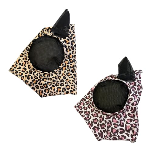 2 Stück Pferdeschutzmasken, Fliegensichere Masken, Atmungsaktive Pferdemasken, Rosa Leopardenmuster Pferdemasken, Elastische Schützende Pferdemasken 2 Stück Pferdeschutzmasken, Fliegensichere Masken, Atmungsaktive Pferdemasken, Rosa Leopardenmuster Pferdemasken, Elastische Schützende Pferdemasken von ZBHDEYG