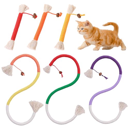 ZBHDEYG 3 Stück langes Katzengras-Molarenseil, 3 Stück kurzes Katzenbeißseil, Katzenkauspielzeug, Katzenspielzeugseil, Katzenzahnenseil, Baumwollseil Katzenspielzeug ZBHDEYG 3 Stück langes Katzengras-Molarenseil, 3 Stück kurzes Katzenbeißseil, Katzenkauspielzeug, Katzenspielzeugseil, Katzenzahnenseil, Baumwollseil Katzenspielzeug von ZBHDEYG