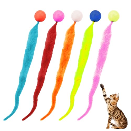 ZBHDEYG 5 Katzenspielzeugbälle, Filzkugeln Für Katzen, Lustige Katzenspielzeugbälle, Interaktive Spielzeugstreifen Für Indoor-Katzen, Elastisches Spielzeug ZBHDEYG 5 Katzenspielzeugbälle, Filzkugeln Für Katzen, Lustige Katzenspielzeugbälle, Interaktive Spielzeugstreifen Für Indoor-Katzen, Elastisches Spielzeug von ZBHDEYG