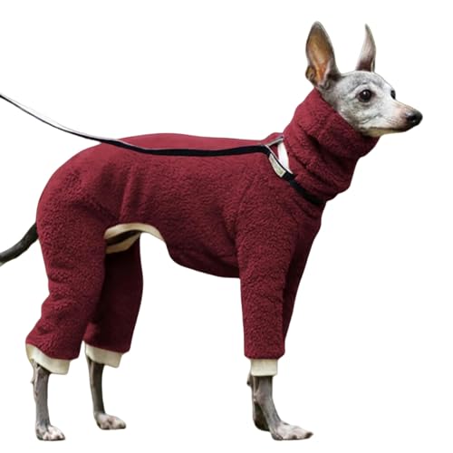 ZBJZUIMEI Hundebekleidung Wintermantel Whippet Mantel Mit Gepolstertes Baumwollfutter Wasserfeste Hund Warme Jacke Mit Verstellbaren Bändern-Rotwein-l ZBJZUIMEI Hundebekleidung Wintermantel Whippet Mantel Mit Gepolstertes Baumwollfutter Wasserfeste Hund Warme Jacke Mit Verstellbaren Bändern-Rotwein-l von ZBJZUIMEI