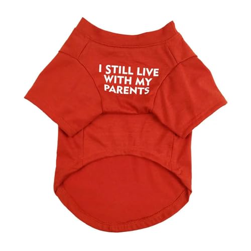 ZBJZUIMEI Hundekleidung Buchstaben Bedruckte Hund T -Shirts Für Kleine Mittelgroße Hunde, Baumwoll Atmungsaktive Haustierbekleidung Welpenhund Hemd Frühling Sommer Hund-rot-XXL ZBJZUIMEI Hundekleidung Buchstaben Bedruckte Hund T -Shirts Für Kleine Mittelgroße Hunde, Baumwoll Atmungsaktive Haustierbekleidung Welpenhund Hemd Frühling Sommer Hund-rot-XXL von ZBJZUIMEI