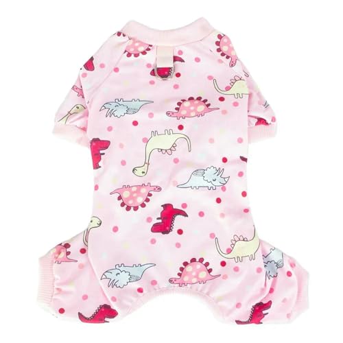ZBJZUIMEI Hundekleidung Hund Pyjama Für Kleine Hunde Baumwolle Weiches Material Dehnbarer Welpe Kleidung Chihuahua Dinosaurier Design Haustierbekleidung-rosa-l ZBJZUIMEI Hundekleidung Hund Pyjama Für Kleine Hunde Baumwolle Weiches Material Dehnbarer Welpe Kleidung Chihuahua Dinosaurier Design Haustierbekleidung-rosa-l von ZBJZUIMEI