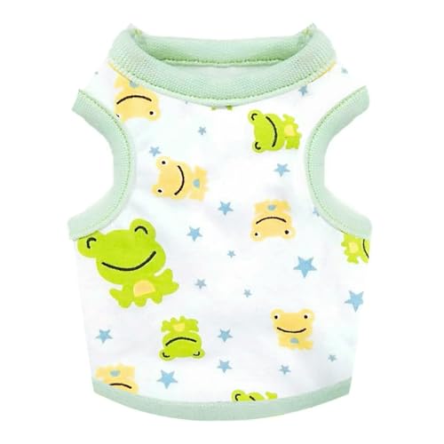 ZBJZUIMEI Hundekleidung Hundehemd Für Kleine Hunde Katzen Süße Cartoon-Print Welpe Katze T-Shirts Tanktops Weiche Atmungsaktiv-Frosch-XL ZBJZUIMEI Hundekleidung Hundehemd Für Kleine Hunde Katzen Süße Cartoon-Print Welpe Katze T-Shirts Tanktops Weiche Atmungsaktiv-Frosch-XL von ZBJZUIMEI