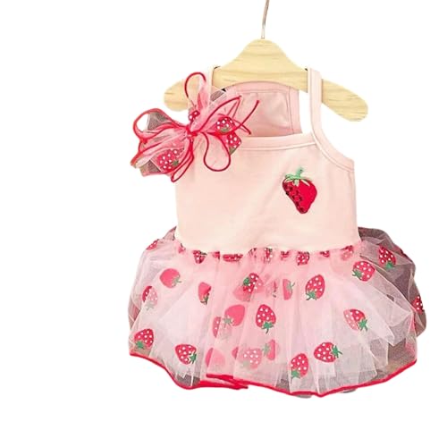 ZBJZUIMEI Hundekleidung Sommerpuppen -Rock -Shirt Haustier Erdbeer Daisy Gedruckt Gaze Rock Sommer -Halt -Rock -Komfort Und Cooles Hundekatze -Outfit Für Haustierparty-rosa-m ZBJZUIMEI Hundekleidung Sommerpuppen -Rock -Shirt Haustier Erdbeer Daisy Gedruckt Gaze Rock Sommer -Halt -Rock -Komfort Und Cooles Hundekatze -Outfit Für Haustierparty-rosa-m von ZBJZUIMEI