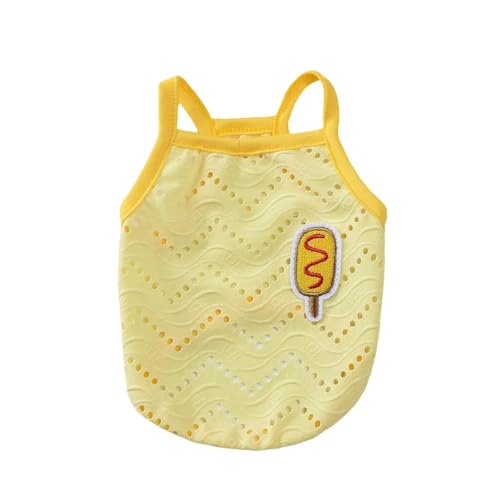 ZBJZUIMEI Hundekleidung Sommerpuppenhundkatze Camisole Weste Süße Netzkleidung Für Kleine Hunde Pudel Malteser Hemden Maskottchen para Perros-gelb-xs-Suit 0,6-1 Kg ZBJZUIMEI Hundekleidung Sommerpuppenhundkatze Camisole Weste Süße Netzkleidung Für Kleine Hunde Pudel Malteser Hemden Maskottchen para Perros-gelb-xs-Suit 0,6-1 Kg von ZBJZUIMEI