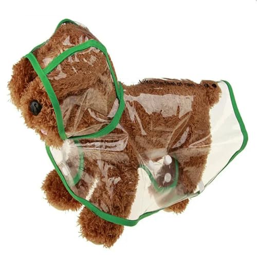 ZBJZUIMEI Poncho Regen Haustier Regenmantel Welpe Kapuze Regenmantelhund Transparenter Regenbekleidung Haustierausflug-grün-xs ZBJZUIMEI Poncho Regen Haustier Regenmantel Welpe Kapuze Regenmantelhund Transparenter Regenbekleidung Haustierausflug-grün-xs von ZBJZUIMEI