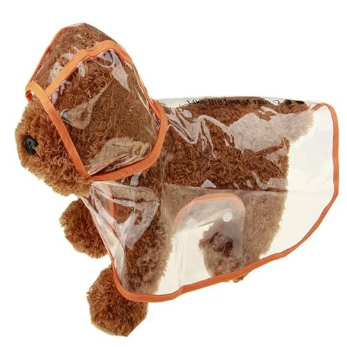 ZBJZUIMEI Poncho Regen Haustier Regenmantel Welpe Kapuze Regenmantelhund Transparenter Regenbekleidung Haustierausflug-orange-XXL ZBJZUIMEI Poncho Regen Haustier Regenmantel Welpe Kapuze Regenmantelhund Transparenter Regenbekleidung Haustierausflug-orange-XXL von ZBJZUIMEI