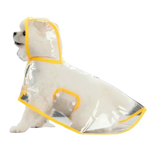 ZBJZUIMEI Poncho Regen Haustierhund Regenmantel Transparente Haustierkleidung Mit Kapuze Regenjacke Für Kleine Mittelgroße Hunde wasserdichte Plastik Welpe Regenbekleidung-gelb-XXL ZBJZUIMEI Poncho Regen Haustierhund Regenmantel Transparente Haustierkleidung Mit Kapuze Regenjacke Für Kleine Mittelgroße Hunde wasserdichte Plastik Welpe Regenbekleidung-gelb-XXL von ZBJZUIMEI