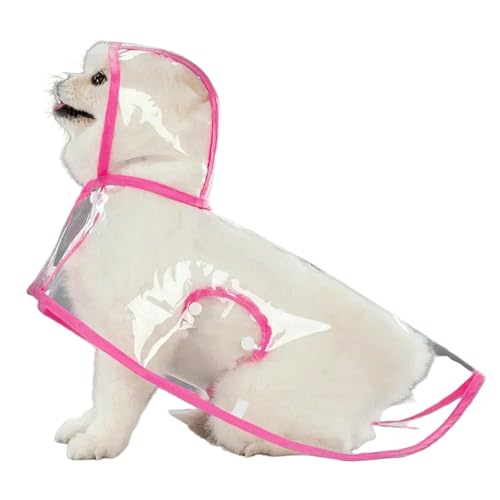 ZBJZUIMEI Poncho Regen Haustierhund Regenmantel Transparente Haustierkleidung Mit Kapuze Regenjacke Für Kleine Mittelgroße Hunde wasserdichte Plastik Welpe Regenbekleidung-rosa-XXL ZBJZUIMEI Poncho Regen Haustierhund Regenmantel Transparente Haustierkleidung Mit Kapuze Regenjacke Für Kleine Mittelgroße Hunde wasserdichte Plastik Welpe Regenbekleidung-rosa-XXL von ZBJZUIMEI