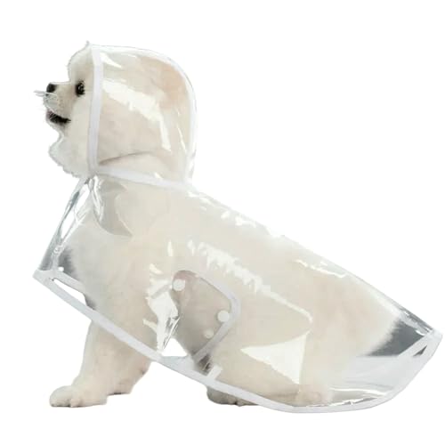 ZBJZUIMEI Poncho Regen Haustierhund Regenmantel Transparente Haustierkleidung Mit Kapuze Regenjacke Für Kleine Mittelgroße Hunde wasserdichte Plastik Welpe Regenbekleidung-weiß-xs ZBJZUIMEI Poncho Regen Haustierhund Regenmantel Transparente Haustierkleidung Mit Kapuze Regenjacke Für Kleine Mittelgroße Hunde wasserdichte Plastik Welpe Regenbekleidung-weiß-xs von ZBJZUIMEI