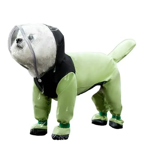 ZBJZUIMEI Poncho Regen Hunde Regenmantel Für Kleine Bequemer Wasserdichtes Haustier Tragen Stilvolle Regenjacke Mit-grün-m von ZBJZUIMEI