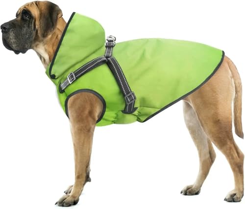 ZBJZUIMEI Poncho Regen Hunde Regenmantel Wasserdichtes Hund Hoodie Reflektierender Mit Kapuze Mithilfe Von Kleinen Mittelgroßen Großen Hunden Welpen (grün, XL)-grün-XL von ZBJZUIMEI