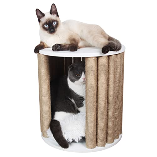 ZCLNYVGJ 2-In-1-Katzenhausbett Für Hauskatzen, Verschleißfester Katzenhocker Für Kätzchen/Kleine Hunde/Kleine Haustiere, Inklusive Abnehmbarem Kissen ZCLNYVGJ 2-In-1-Katzenhausbett Für Hauskatzen, Verschleißfester Katzenhocker Für Kätzchen/Kleine Hunde/Kleine Haustiere, Inklusive Abnehmbarem Kissen von ZCLNYVGJ
